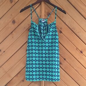 Blue & Green Geometric Print Racer Back Tank Top By Mud Pie